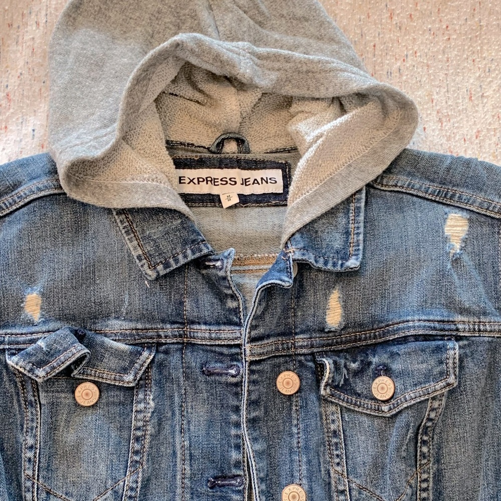 Combination Knit Jean jacket - Picture 2 of 3